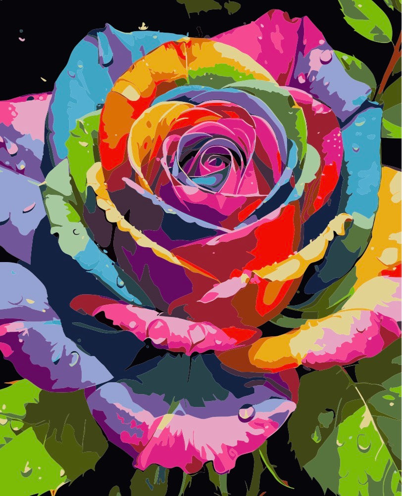 Rainbow Rose TOP1038 © 40x50