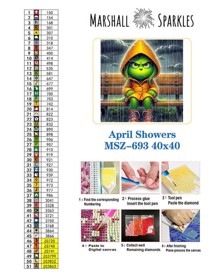 April April Showers © 40x40 Square Fairy Drill