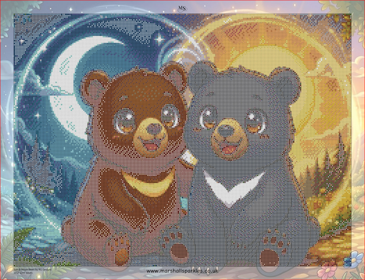 Sun & Moon Bears © 60x45 by RG Designs