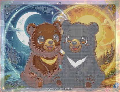 Sun & Moon Bears © 60x45 by RG Designs