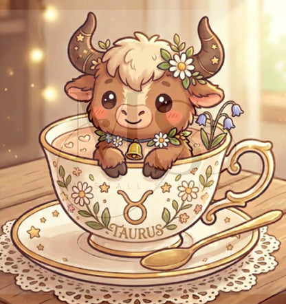 The Teacup Zodiac - Taurus © 50x50 by RG Designs