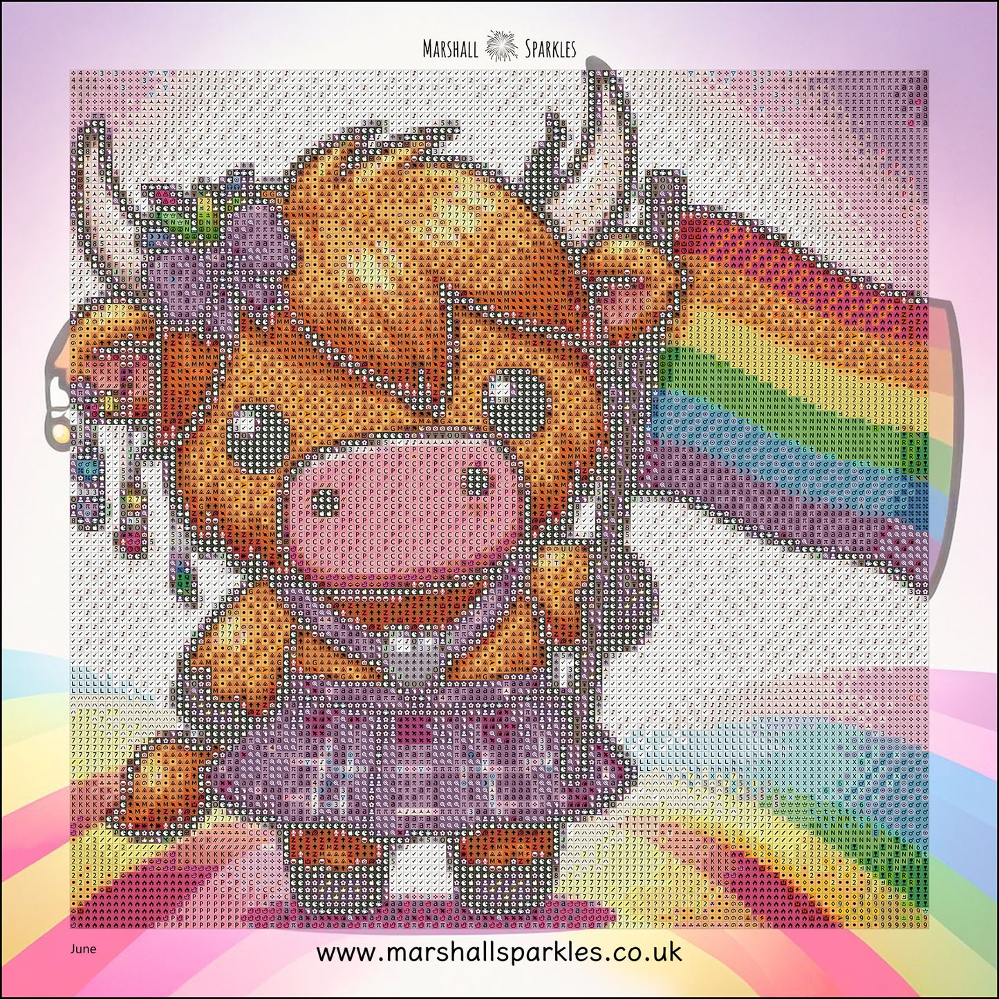 12 Months of Highland Cows © 30x30 free birthday canvas