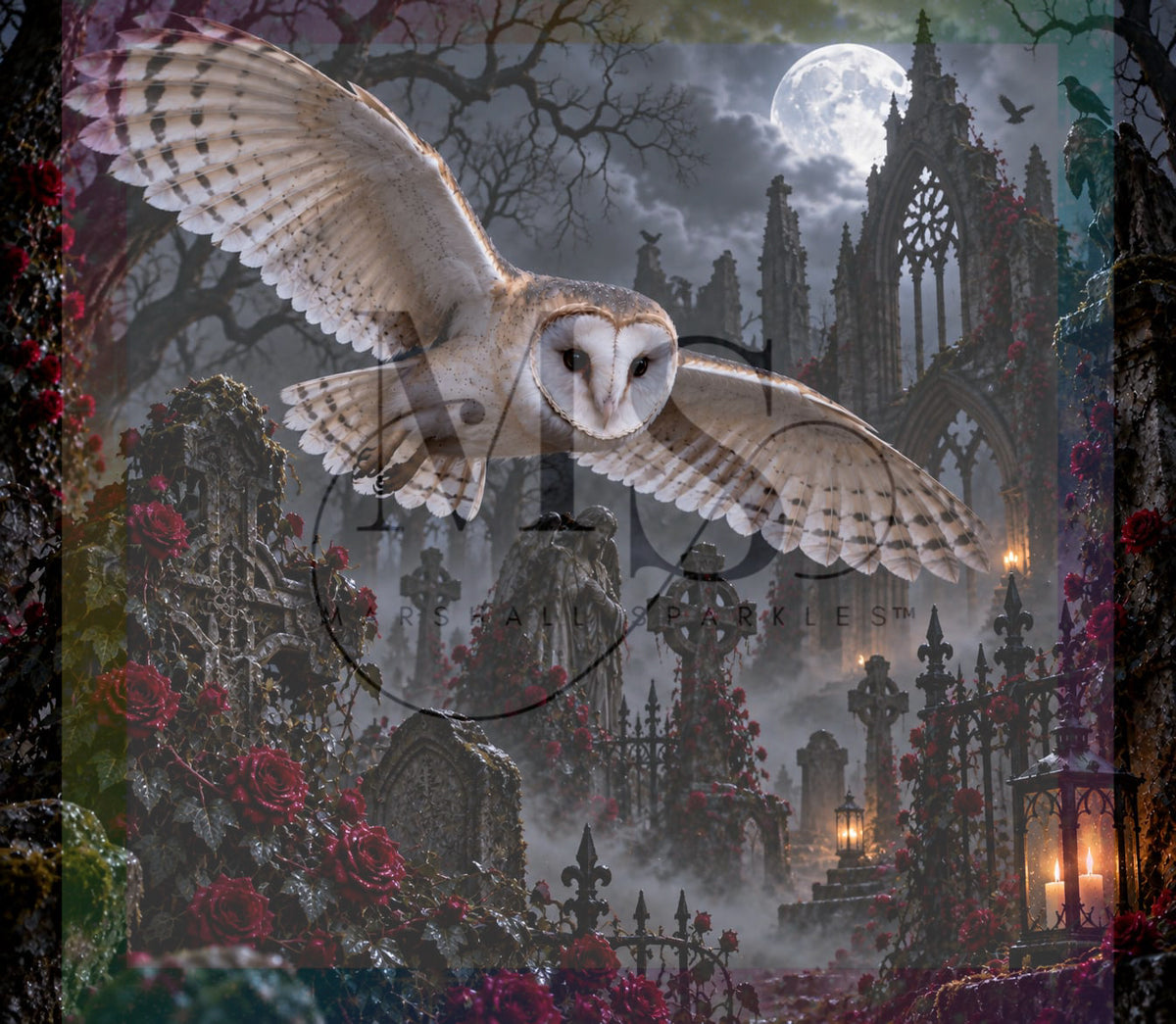 Silent Wings at Midnight © 60x70 by Nat Art Creations