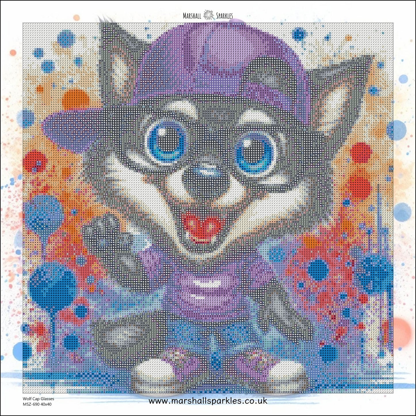 February Wolf Cap Glasses © 40x40 Square Fairy Drill