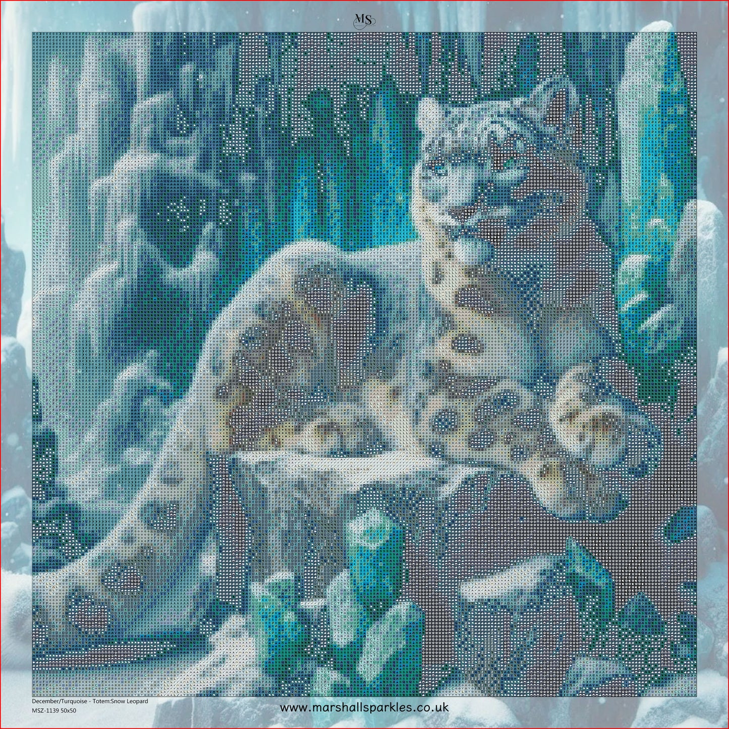 December/Turquoise - Totem:Snow Leopard © 50x50
