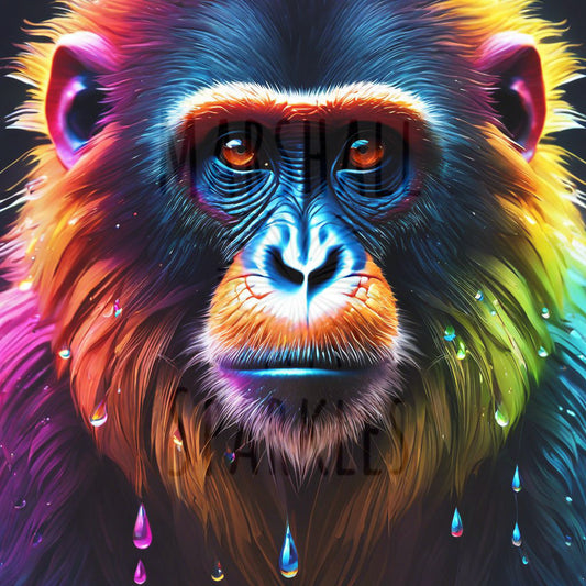 Monkey Splat © 40x40 Round with AB