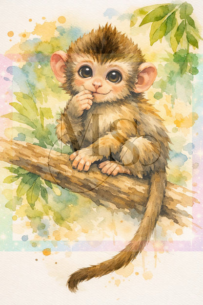 Tree Monkey © 30x40 Pearl Painting