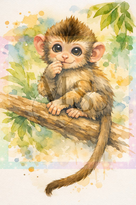 Tree Monkey © 30x40 Pearl Painting