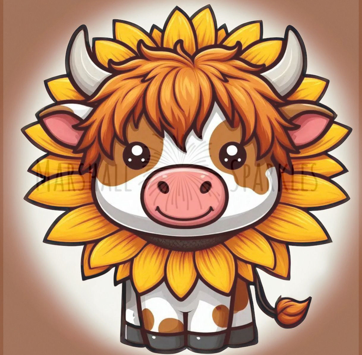 12 Months of Highland Cows © 30x30 free birthday canvas