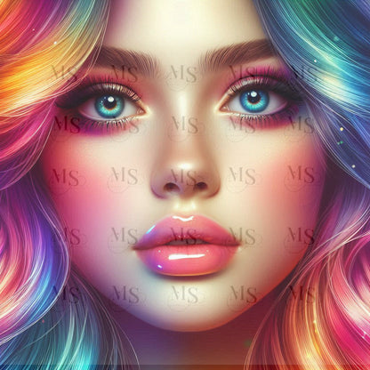 Rainbow Girl © 50x50 round fairy drill