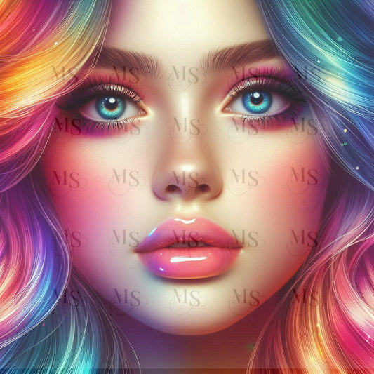 Rainbow Girl © 50x50 round fairy drill