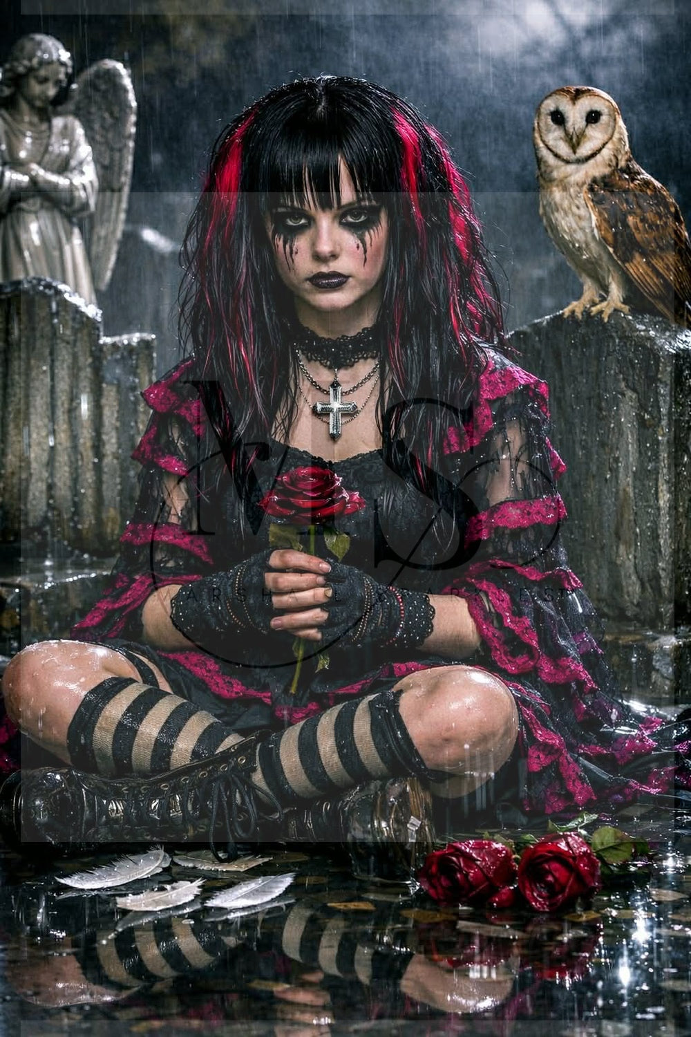 Crimson Sorrow © 50x75 by NAT Art Creations