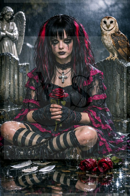 Crimson Sorrow © 50x75 by NAT Art Creations