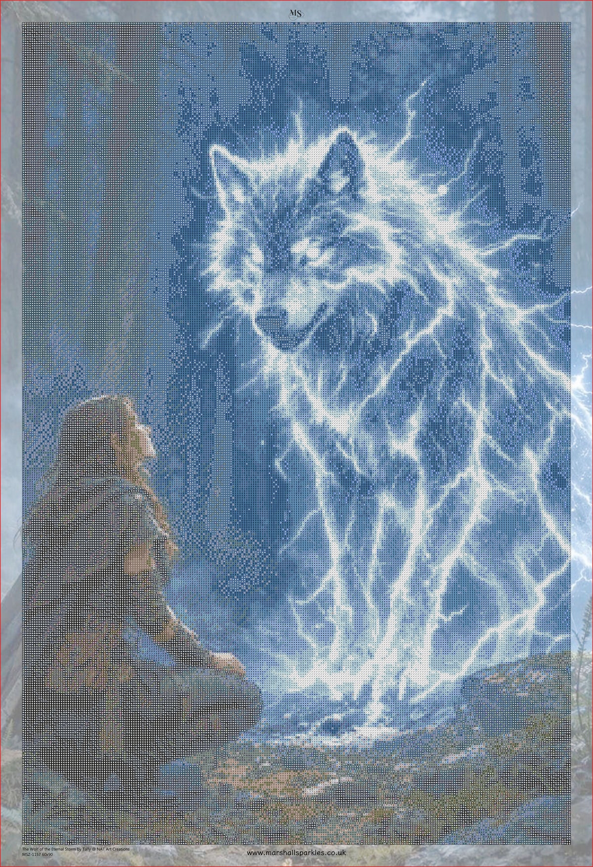 The Wolf of the Eternal Storm © 60x90 by Tally @ NAT Art Creations