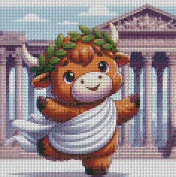 12 Months of Highland Cows © 30x30 free birthday canvas
