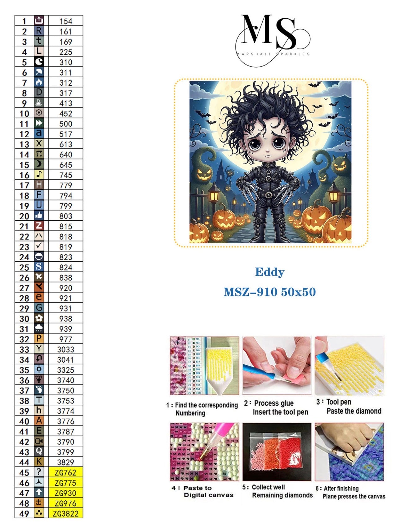 Eddy © 50x50 Square Sparkles Drill™