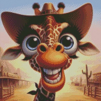 Yellowstone - Giraffe © 40x40 Round Fairy Drill