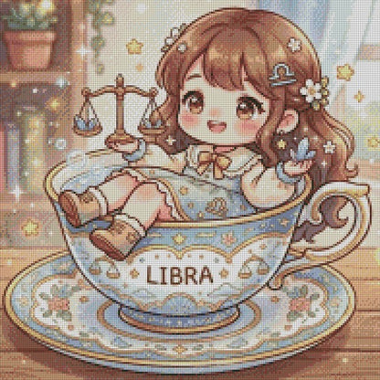 The Teacup Zodiac - Libra ©  50x50 by RG Designs