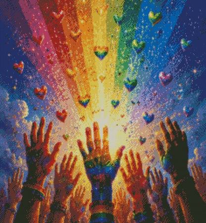 Love reaches Higher © 60x60 by KT Designs