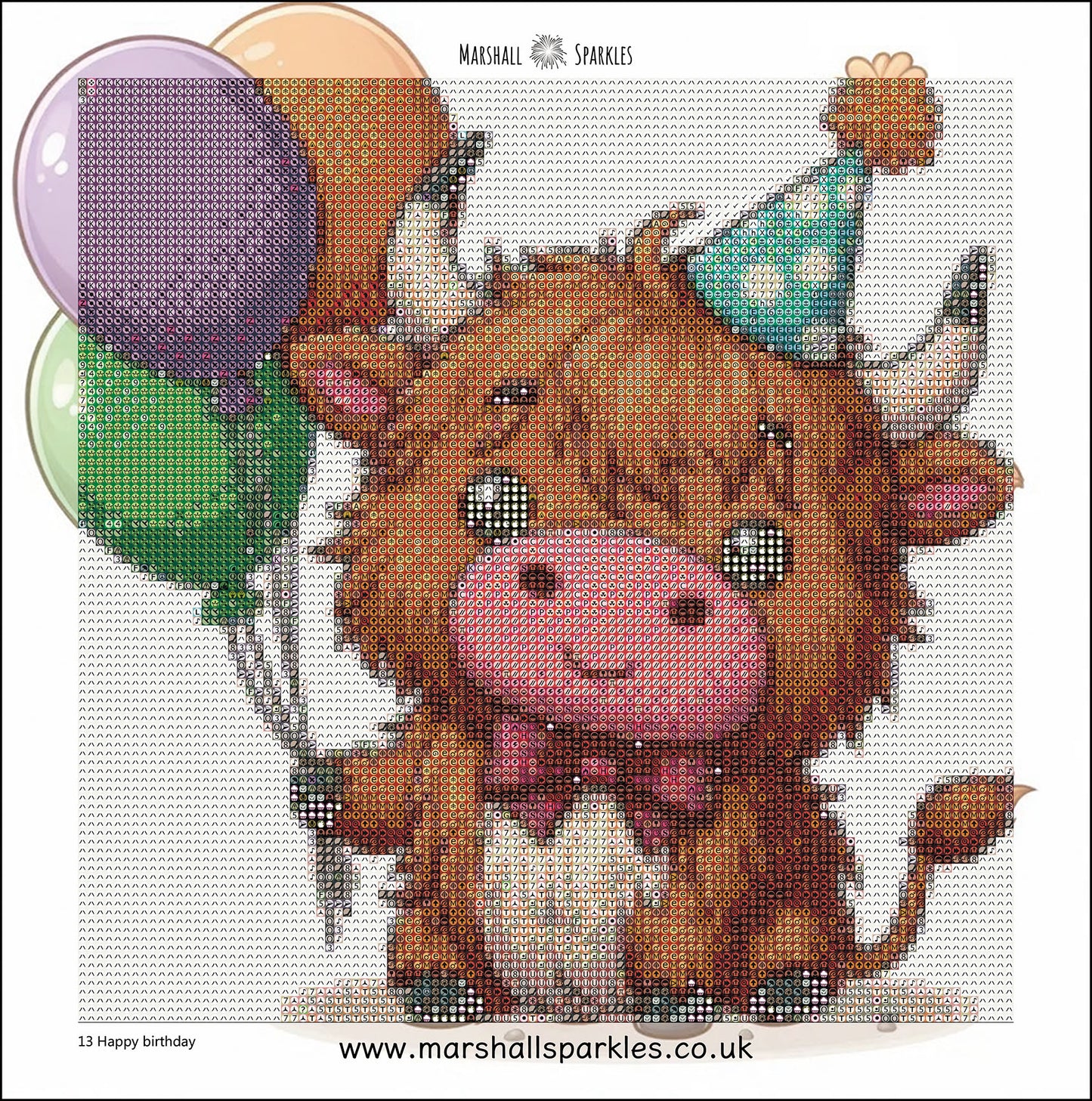 12 Months of Highland Cows © 30x30 free birthday canvas