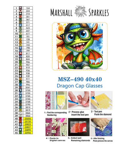 Dragon Cap Glasses © Square Fairy Drill 40x40