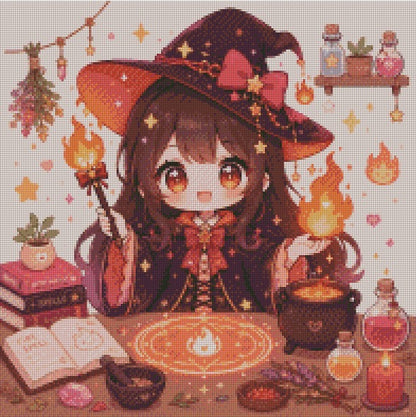 11 Little Element Witches - Fire © 50x50 by Miss Millicent