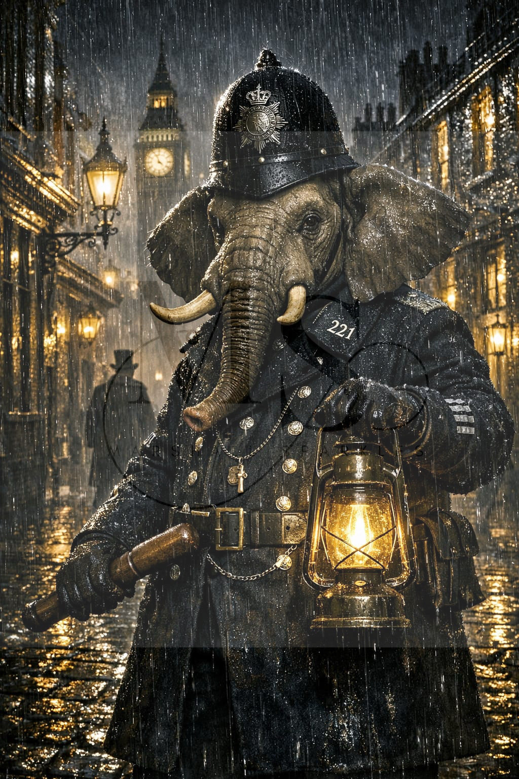 Nelly on Patrol © 50x75 by NAT Art Creations
