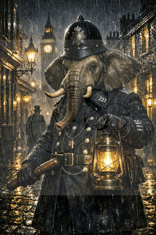 Nelly on Patrol © 50x75 by NAT Art Creations