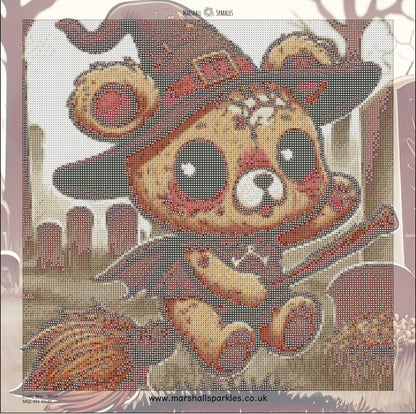 Deady Bear - Witch © Square Fairy Drill 40x40 (stocked item)