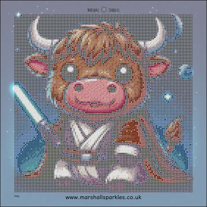 12 Months of Highland Cows © 30x30 free birthday canvas