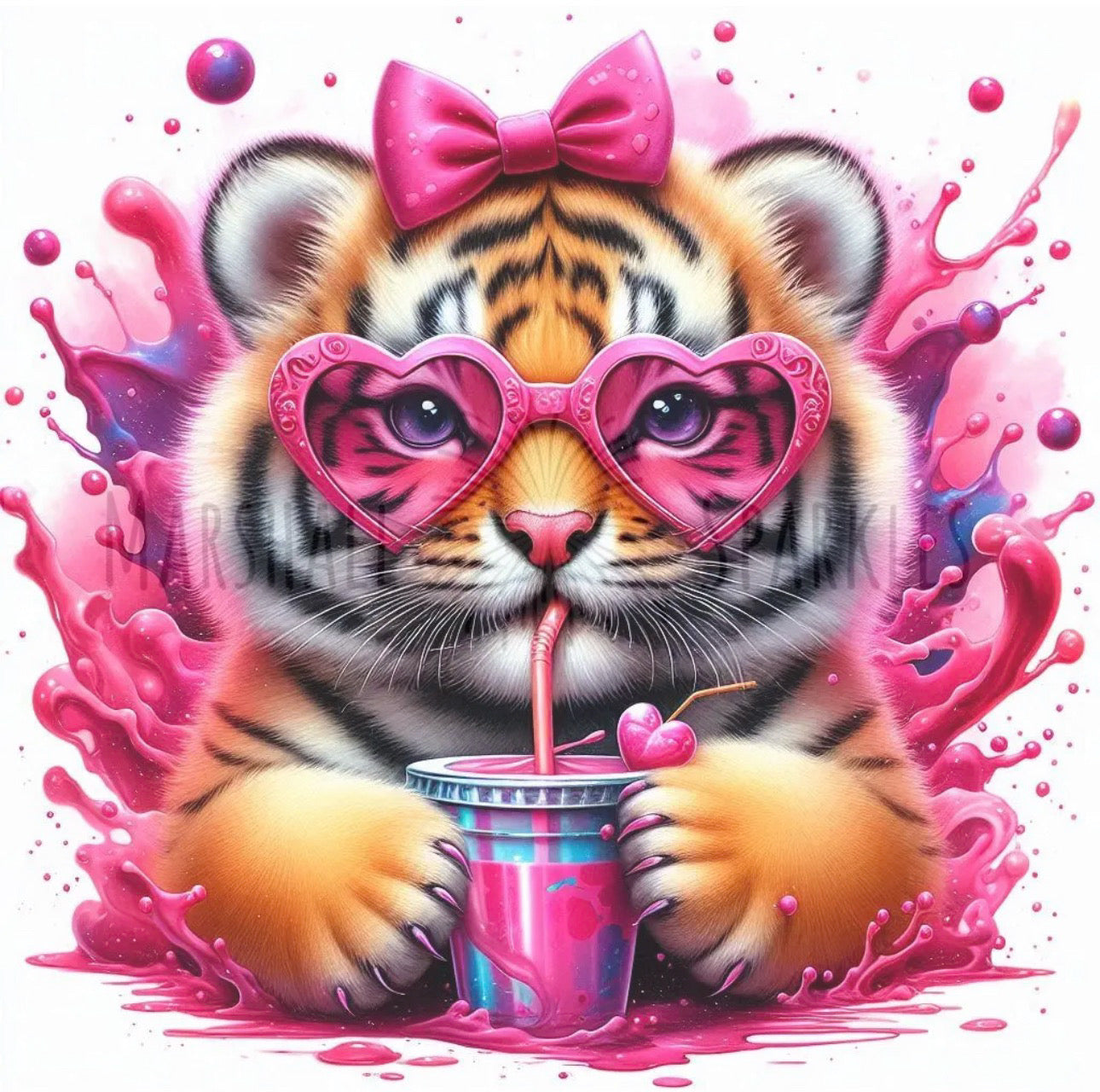 June Milkshake Tiger © 40x40 Square Fairy Drill