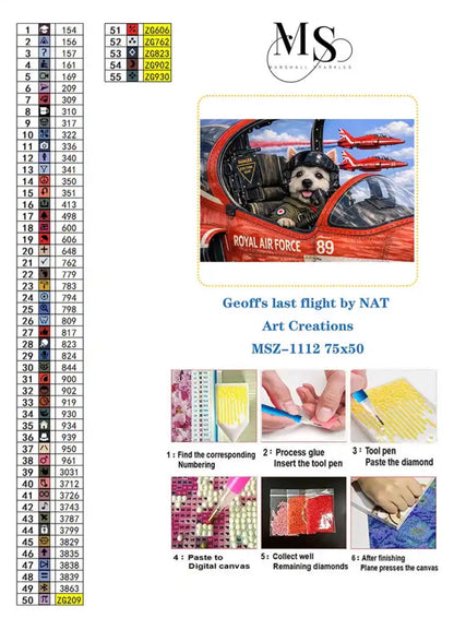 Geoff’s last flight © 75x50 by NAT Art Creations