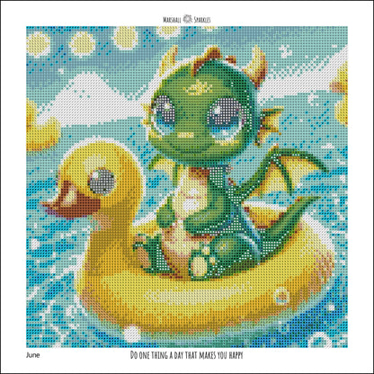 12 Months of Dragons ( 13 canvas, Free Birthday Dragon) © 30x30
