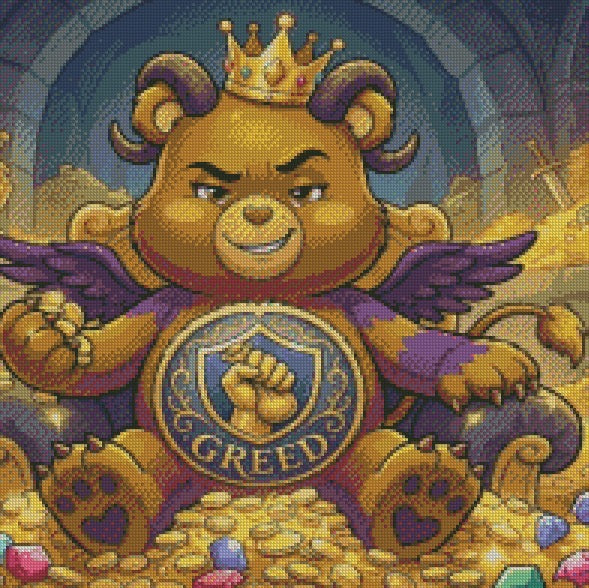 Snuggle Sin Bears - Greed ©  50x50 by RG Designs