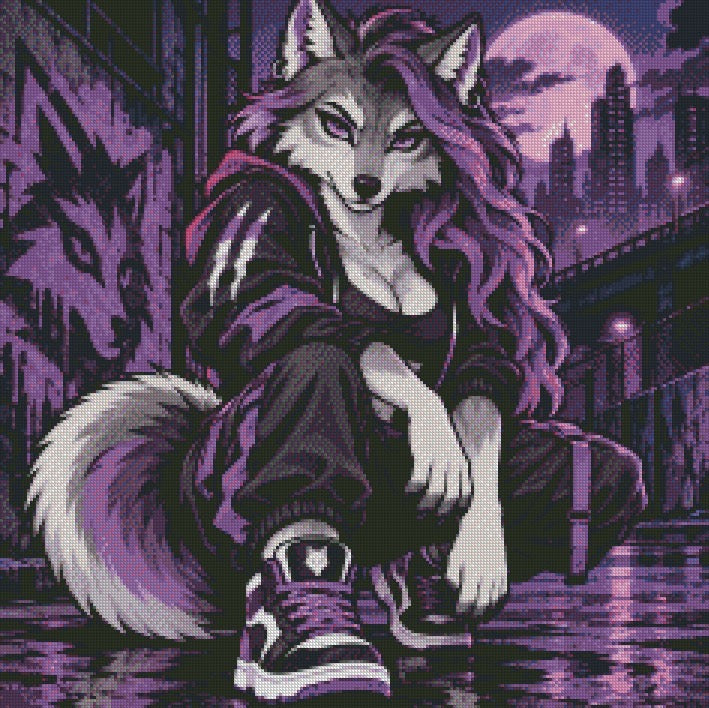 Violet the Wolf © 60x60 by CrazyLone Wolf