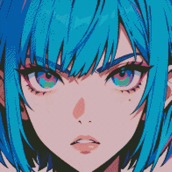 Electric Blue Rebel © 50x50