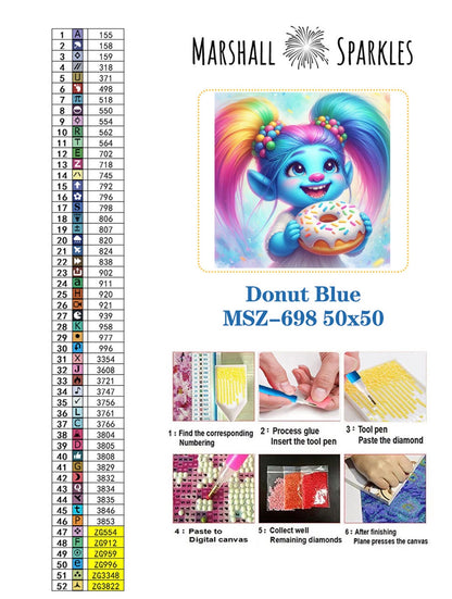 Donut Blue © 50x50 Square Fairy Drill