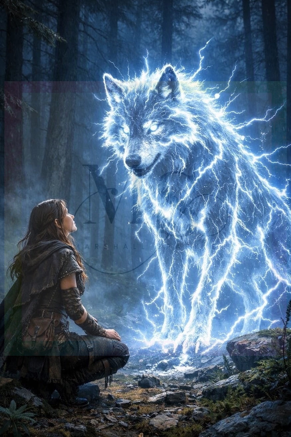 The Wolf of the Eternal Storm © 60x90 by Tally @ NAT Art Creations
