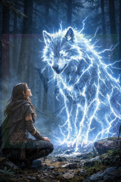 The Wolf of the Eternal Storm © 60x90 by Tally @ NAT Art Creations