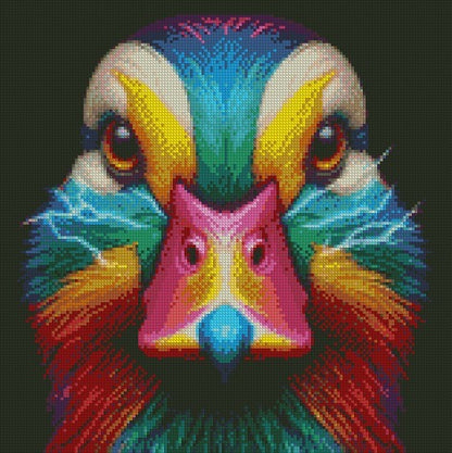 Rainbow Duck  © 40x40 Round Partial Crystal Drill