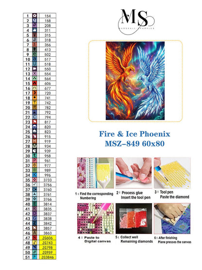 Fire & Ice Phoenix © 60x80