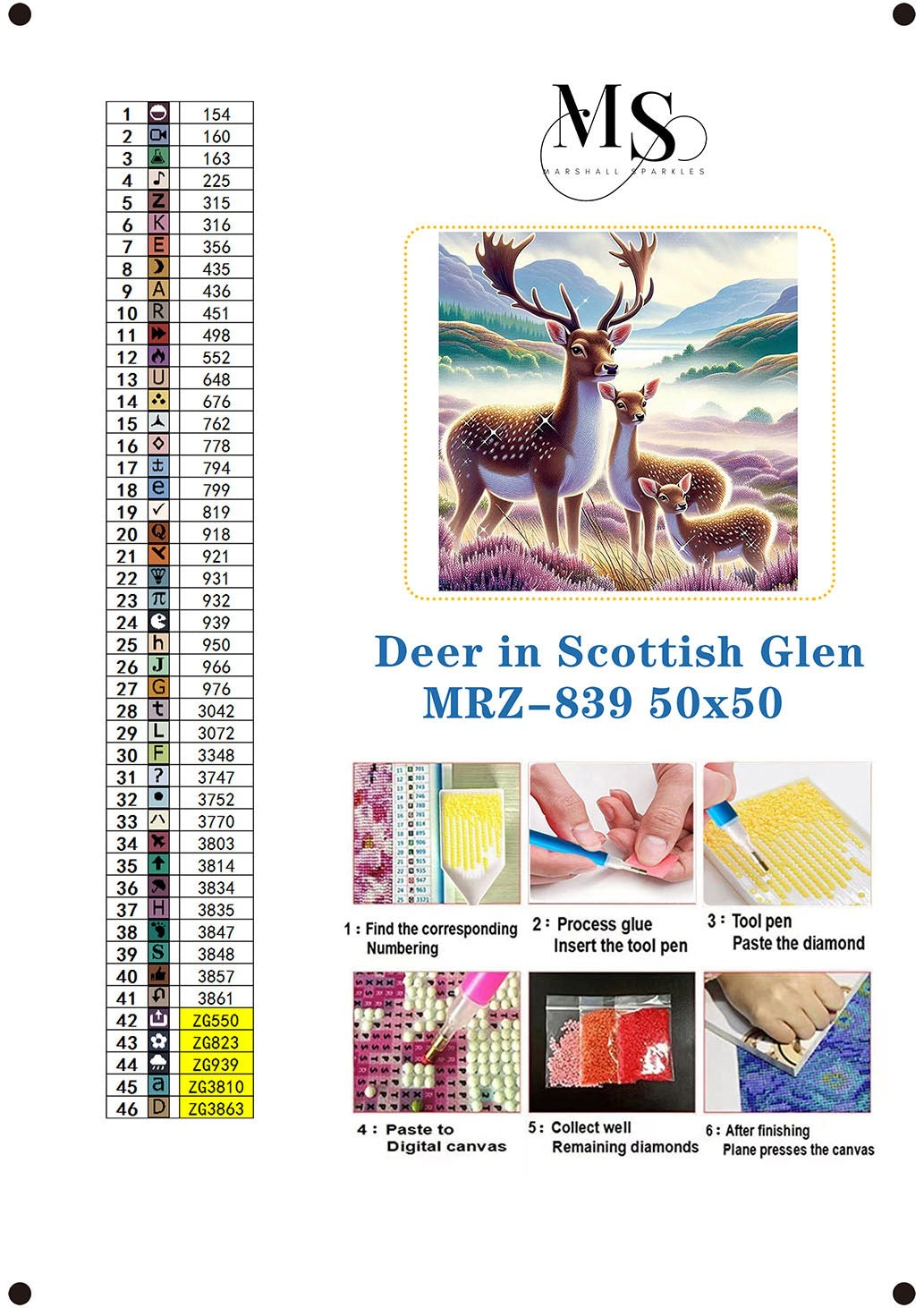 Deer in Scottish Glen © 50x50