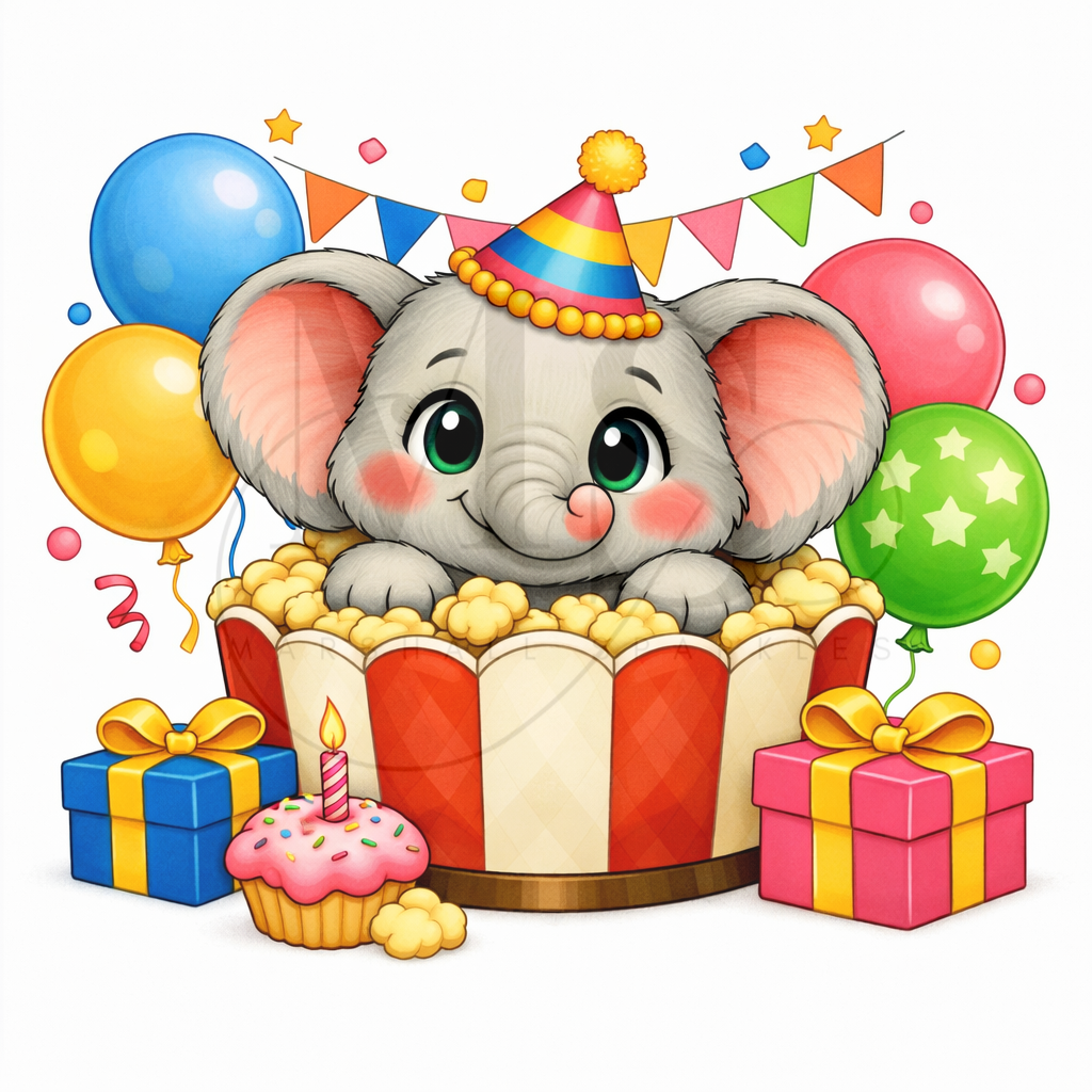 12 Months of Animal Popcorn © 30x30 (12 canvas + free birthday canvas)