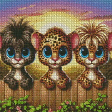 Over the Fence - Leopard © 40x40 (print to order)