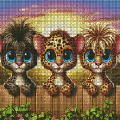 Over the Fence - Leopard © 40x40 (print to order)