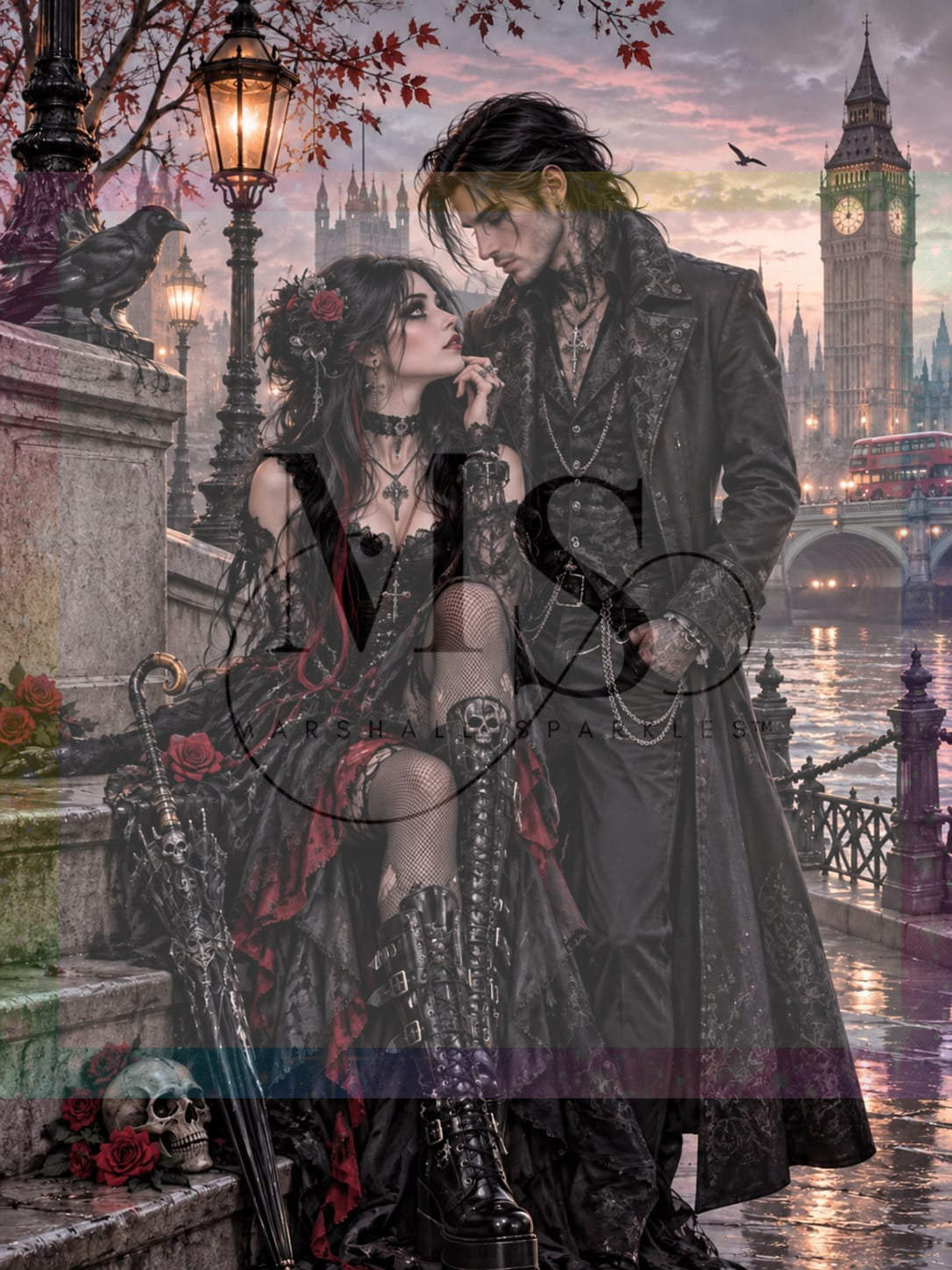 The Gothic Lovers of London © 60x80 by Nat Art Creation