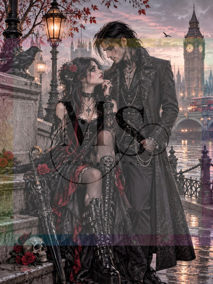 The Gothic Lovers of London © 60x80 by Nat Art Creation