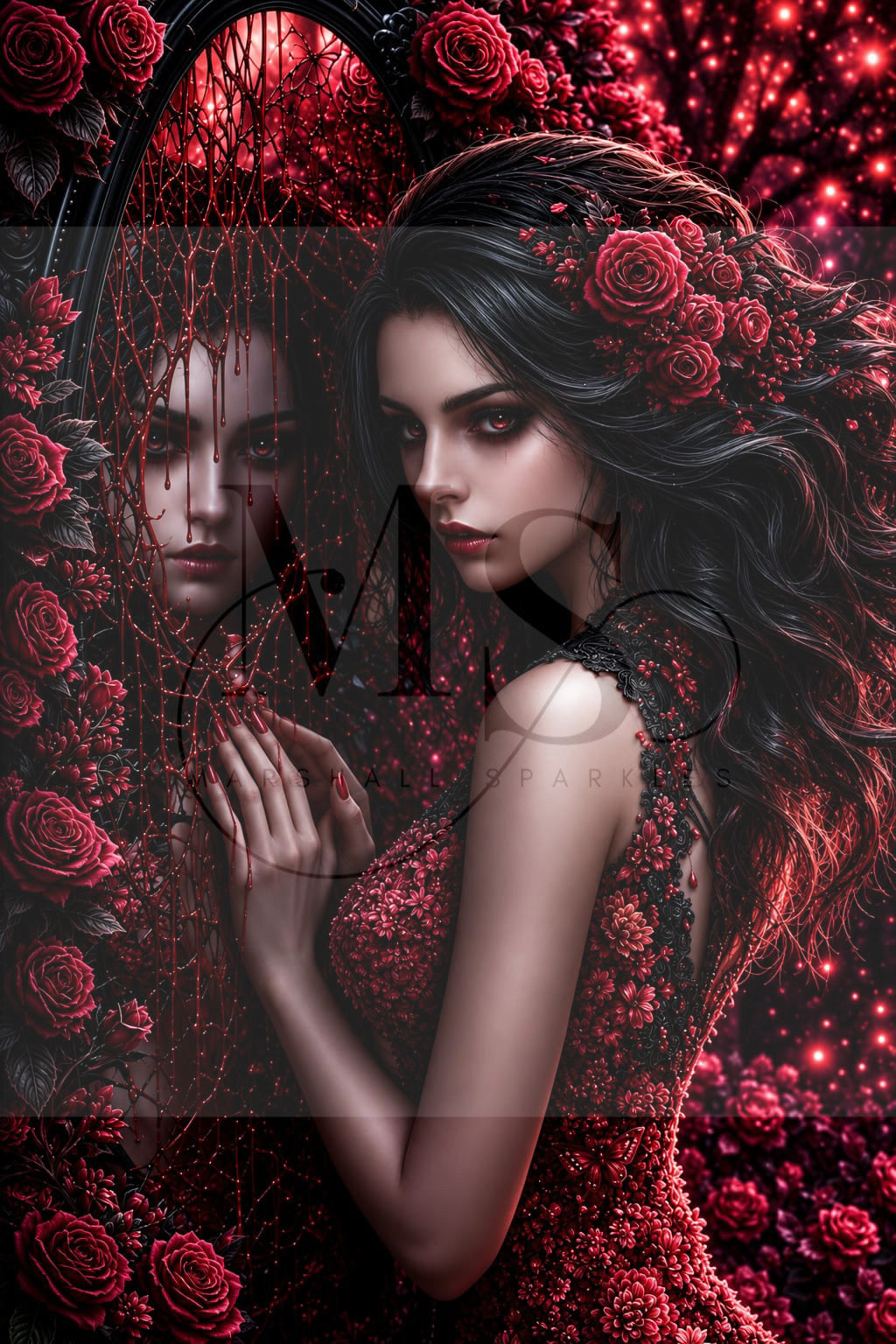 Crimson Enchantress © 60x90 by CrazyLoneWolf