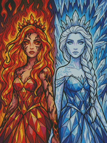 Fire Queen Vs Ice Queen 2 © 60x80