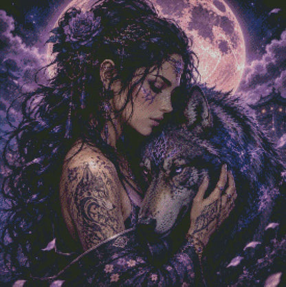 Veil of the Moon Wolf © 70x70 by CrazyLone Wolf